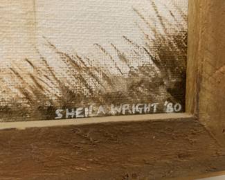 #10	original acrylic painting by Sheila Wright, 1980, 17x12	 $75.00 
