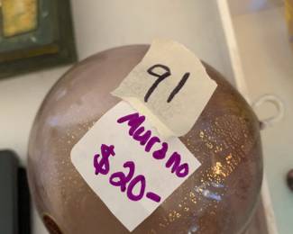 #91	Murano glass ornament	 $20.00 
