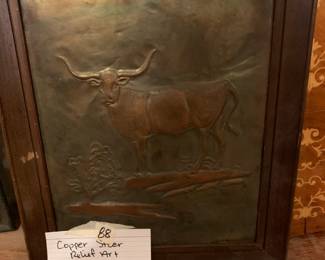 #88	copper steer relief art	 $30.00 

