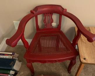 #83	vintage cane seat chair	 $35.00 
