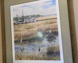 #27	signed print Turner Creek in Savannah Georgia 239/933 by Michael Soka	 $75.00 
