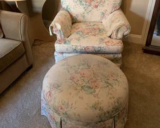 #80	club chair with ottoman, as is	 $30.00 
