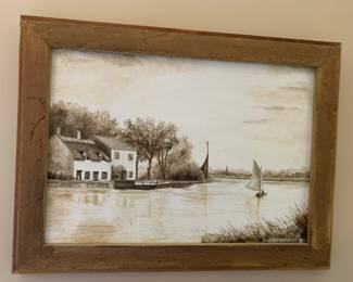 #10	original acrylic painting by Sheila Wright, 1980, 17x12	 $75.00 
