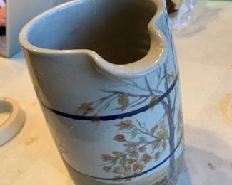 #67	Vintage stoneware painted pitcher	 $30.00 
