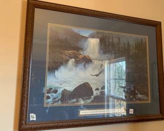 #96	Eagle print "But those who wait for the Lord will renew their strength, they shall moune up with wings like an eagle"	 $40.00 
