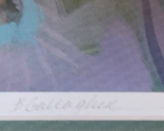 #129	Print of 2 ladies, signed 88/668	 $80.00 
