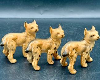 (3) Lynx Goebel Porcelain Figurine Bobcat Germany
