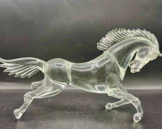 Huge Signed Formia Vetri De Murano Glass Horse
