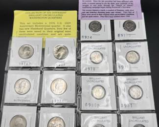 Sleeved “Brilliant Uncirculated” Quarter & Dime Collection
