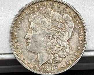 Toned 1896 Morgan Silver Dollar
