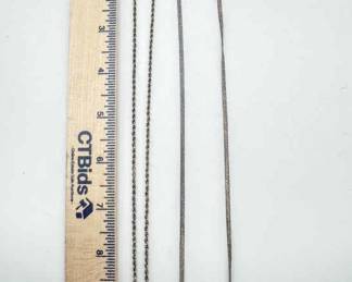 (2) Vintage Sterling Silver Necklaces – Rope & Snake Chains
