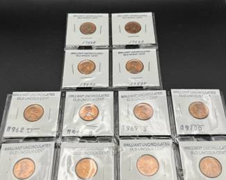 (12) “Brilliant Uncirculated” Lincoln Cents
