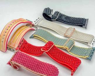 (6) Woven Apple Watch Bands – Assorted Colors & Styles
