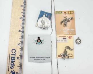 (6) Sterling Silver Charms & Necklaces

