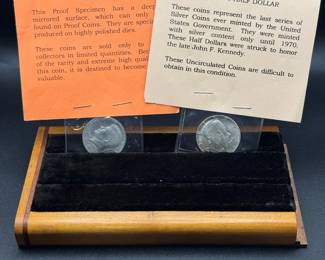 “Uncirculated” 1967 & Gem “Proof” 1977 Kennedy Half Dollars
