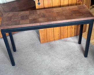 Wide Hallway Checkerboard Style Table
