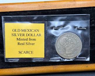 1957 Mo 1 Peso Coin 10% Silver
