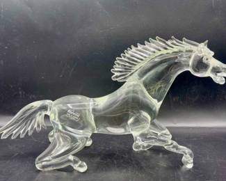 Huge Signed Formia Vetri De Murano Glass Horse With Sticker
