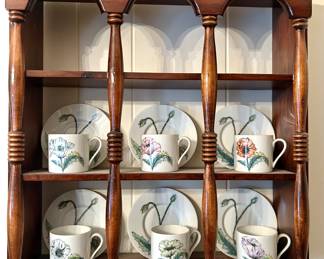 Small tea set with display shelf