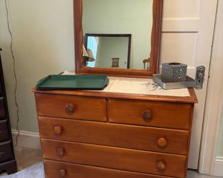 Wood dresser, very heavy.  Please bring assistance to help move