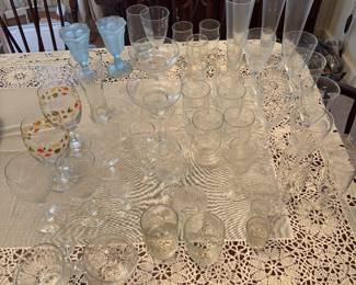 Assorted glassware