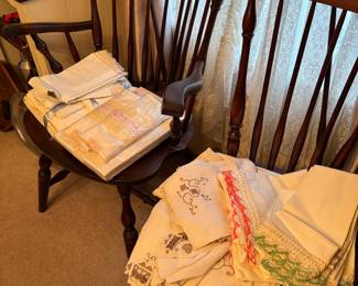 Embroidered table linens