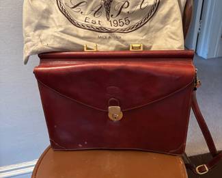 Italian leather mens satchel