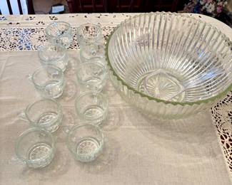 Punch bowl with cups for 12