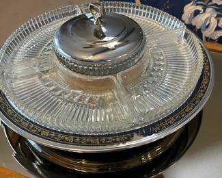 Mid-Century Modern Kromex Chrome Lazy Susan Server