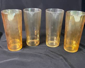 Set of Mid-Century Modern 1940's Marigold Tumblers