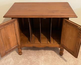 Vintage Record Album Storage Cabinet