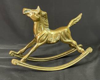 Vintage Brass Carousel Horse