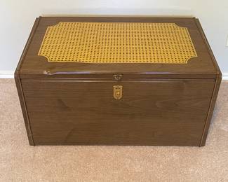 Vintage Lightweight Metal Storage Trunk