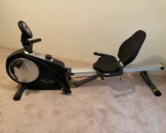 Avari Fitness Conversion Rower/Bike Machine (Folds upward for easier storage & mobility)