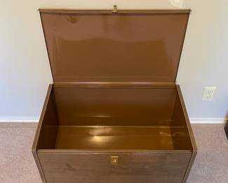 Vintage Lightweight Metal Storage Trunk