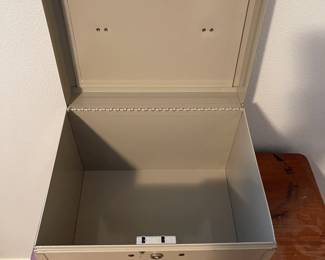 Vintage Metal Locking File Box
