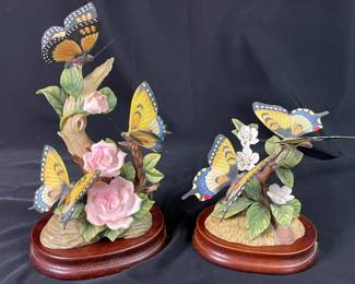 Stefanie Porcelains Butterfly Figurines