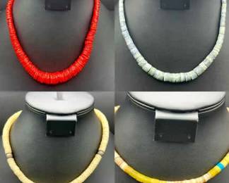 (4) Stone/Shell Necklaces

