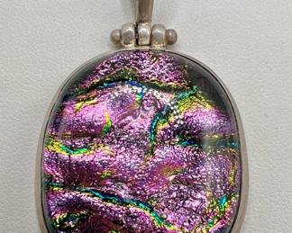 Sterling Silver Sparkling Druzy Quartz Pendant
