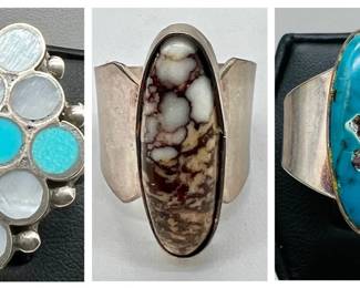 (3) Polished Stone Rings

