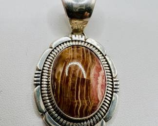 Sterling Silver Polished Stone Pendant
