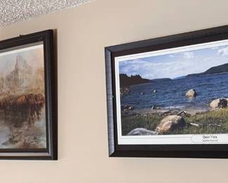 (2) Quabbin Reservoir Photos And (1) Buffalo Print
