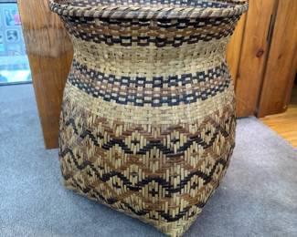 Native American Tall Standing Basket
