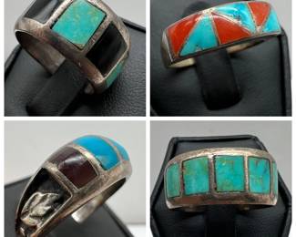 (4) Southwestern Style Rings
