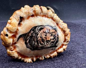 Signed Halley Antler Belt Buckle
