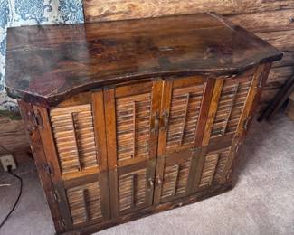 Thick Live Edge Top Cabinet
