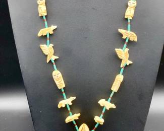Zuni Corn Maiden Fetish Necklace
