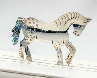 Sterling Silver Horse Brooch
