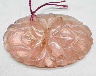 1.75” Carved Rose Quartz Button
