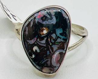 Sterling Silver Polished Yowah Nut Ring Size 7.25
